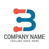 Letter B Data Logo Design Templates vector