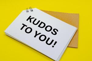 KUDOS to you. A Simple Gesture, A Powerful Message of Recognition. photo