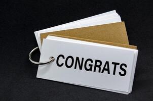 CONGRATS. A Simple Gesture, A Powerful Message of Recognition and Encouragement. photo