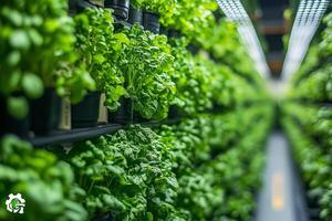 a high tech hydroponic setup photo