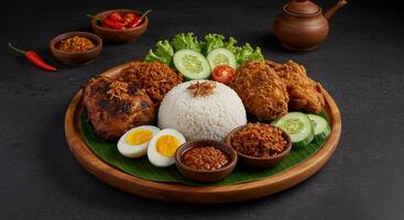 Authentic Indonesian Ayam Goreng A culinary journey through rich flavors and textures photo