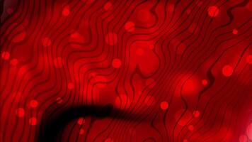 Abstract red background with black wavy lines and blurred circles, suitable for backgrounds, banners, posters, or digital designs with energy. video