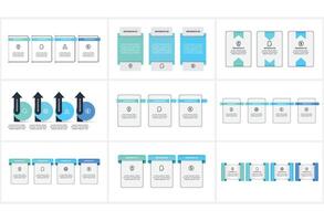 Set creative concept for infographic with 3, 4 steps, template for web. vector