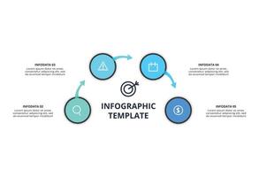 Workflow concept for infographic with 4 options, parts or processes. Business data visualization. vector