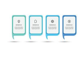 Creative concept for infographic with 4 options. Business data visualization. vector