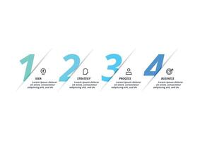 Workflow concept for infographic with 4 parts or processes. vector