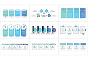 Set creative concept for infographic with 4, 5 steps, template for web. vector