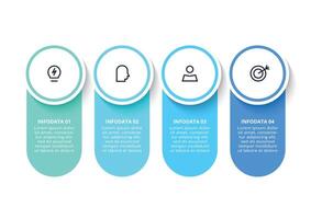 Creative infographic with 4 steps, parts or processes. vector