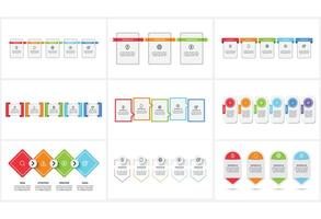 Set creative concept for infographic with 3, 4, 5, 6 steps, options vector