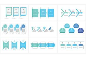Workflow concept for infographic with 3, 4, 5 steps, options vector