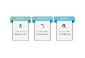 Workflow concept for infographic with 3 parts or processes. Business data visualization. vector