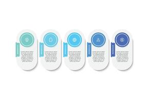 infographic with 5 steps, options vector