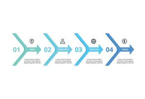 concept for infographic with 4 processes. Business vector