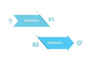 Workflow concept for infographic with 2 steps, options, parts or processes. vector