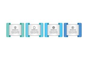 Process chart. Elements of graph, diagram with 4 steps, options vector