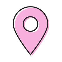 Geolocation icon. Location map icon. Location symbol to destination geography map. Map pin sign. vector