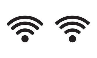 Wi-fi icon, wi-fi symbol in 2 variants. vector