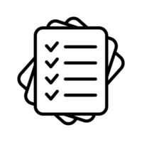 Check list icon. Checklist icon. Document line icon. vector