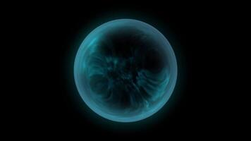 Blue and Green shade of Magic Glass ball animation effect overlay video