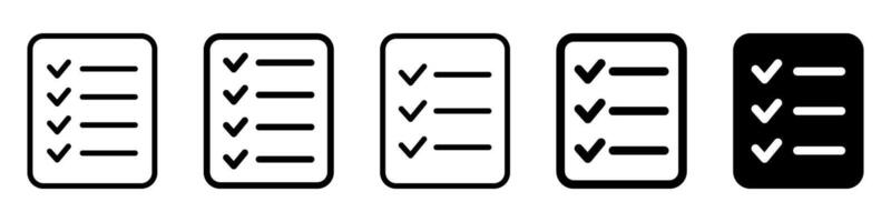 Check list icon. Checklist icon sets. vector