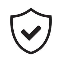 Shield icon. Shield with check mark icon. vector