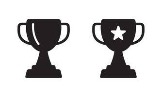 Trophy icon, winner cup icon, victory cup icon. vector