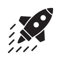 Flying rocket icon. Rocket icon. vector