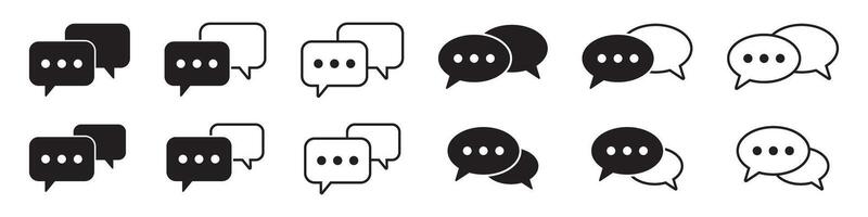 Chat icon. Speech bubble icons set. vector