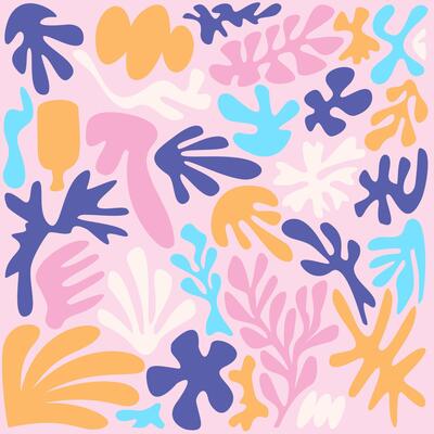 Random abstract shape background template design