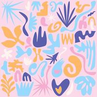 Abstract random shape background design vector