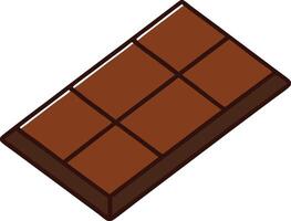 Clean Flat Illustration Of Chocolate Bar In Graphic Icon Style vector