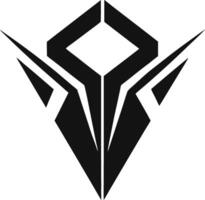 Minimal Abstract Tech Icon Futuristic Design Vision of Future vector