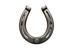 Rustic horseshoe isolated for good luck, decor, and design use. png