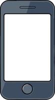 An image of a cell phone with a blank screen vector