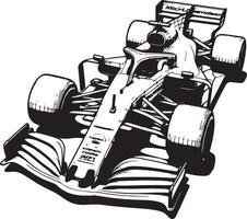 A drawing of a racing car on a white background vector