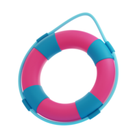 3d summer pool float icon with transparent background png