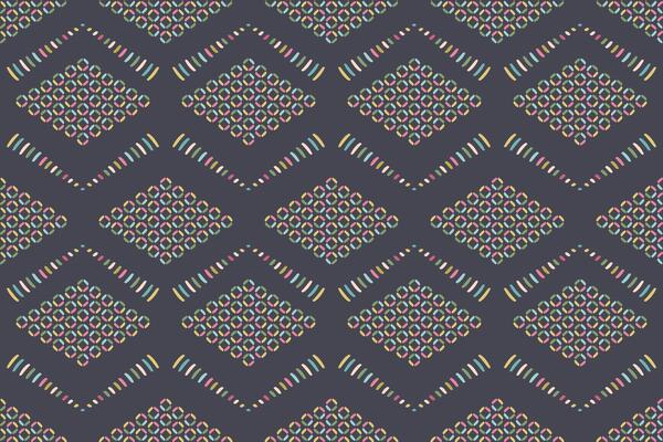 Eastern seamless pattern. Moroccan Texture of various horizontal colour rhombus, geometric shapes.
