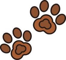 Two dog paw prints on a white background vector