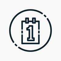 Design Illustration graphic of the first of the month icon with line style. Suitable for UI, mobile design, web design, etc. vector