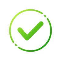 Design Illustration graphic of check mark icon with gradient style. Suitable for UI, mobile design, web design, etc. vector