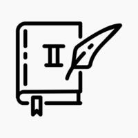 Design Illustration graphic of History Book icon with line style. Suitable for UI, mobile design, web design, etc. vector