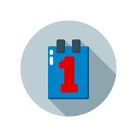 Design Illustration graphic of the first of the month icon with flat style. Suitable for UI, mobile design, web design, etc. vector