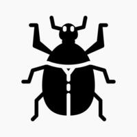 Design Illustration graphic of dung beetle icon with glyph style. Suitable for UI, mobile design, web design, etc. vector