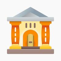 Design Illustration graphic of Museum icon with gradient style. Suitable for UI, mobile design, web design, etc. vector