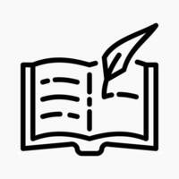 Design Illustration graphic of old book icon with line style. Suitable for UI, mobile design, web design, etc. vector