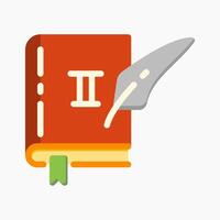 Design Illustration graphic of History Book icon with flat style. Suitable for UI, mobile design, web design, etc. vector