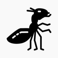 Design Illustration graphic of termite icon with glyph style. Suitable for UI, mobile design, web design, etc. vector