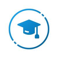 Design Illustration graphic of toga hat icon with gradient style. Suitable for UI, mobile design, web design, etc. vector