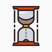 Design Illustration graphic of Hourglass icon with colored outline style. Suitable for UI, mobile design, web design, etc. vector