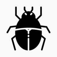 Design Illustration graphic of bedbug icon with glyph style. Suitable for UI, mobile design, web design, etc. vector